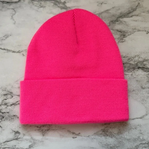 NWOT Timberland Hot Pink Beanie Hat - Picture 2 of 3